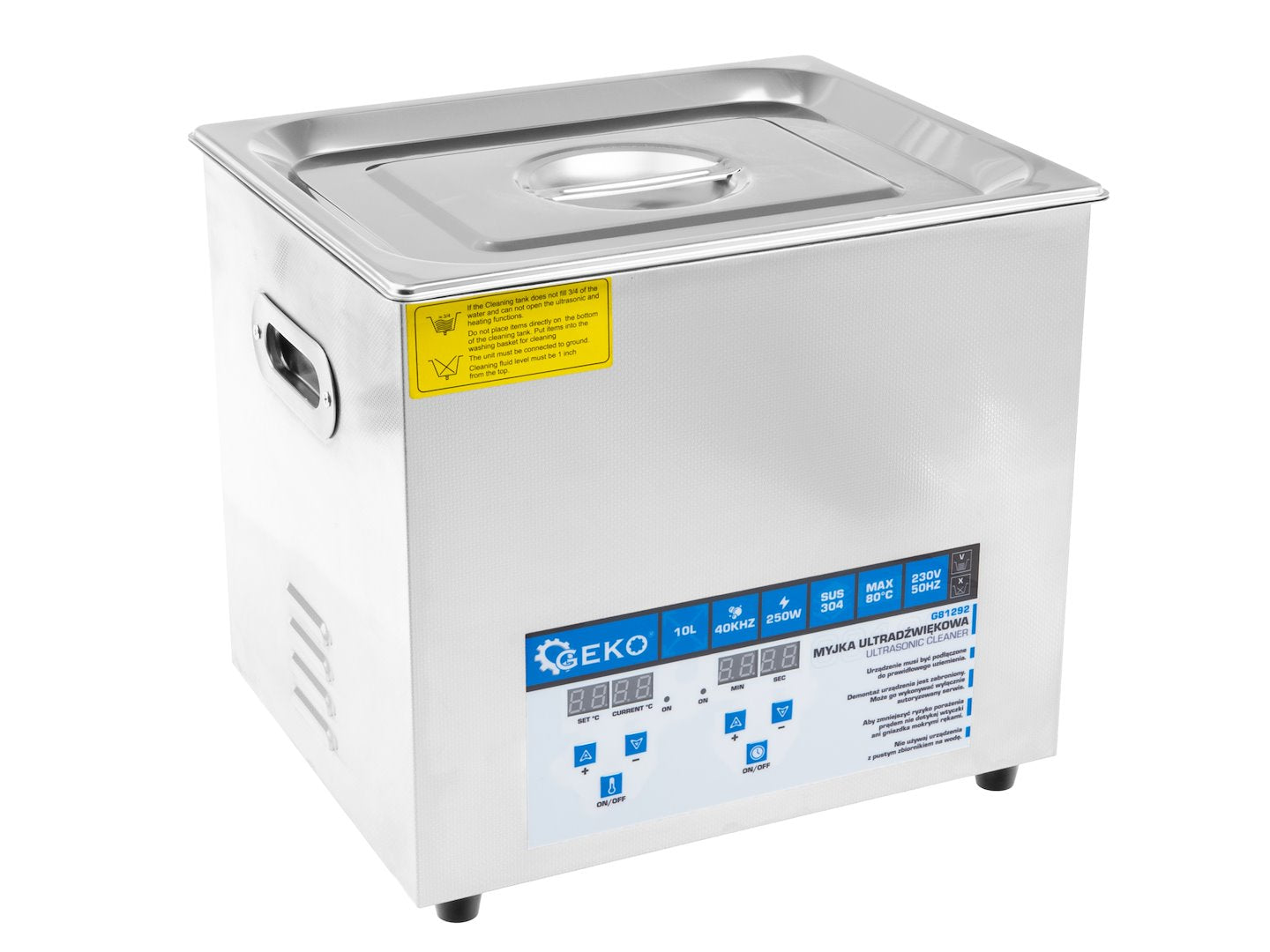 Ultrahangos tisztító berendezés 10l 250w GEKO