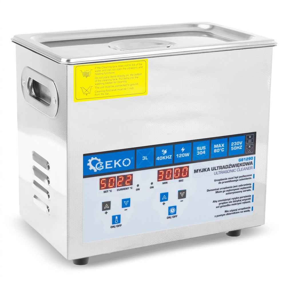 Ultrahangos tisztító berendezés 3 l 120 w GEKO