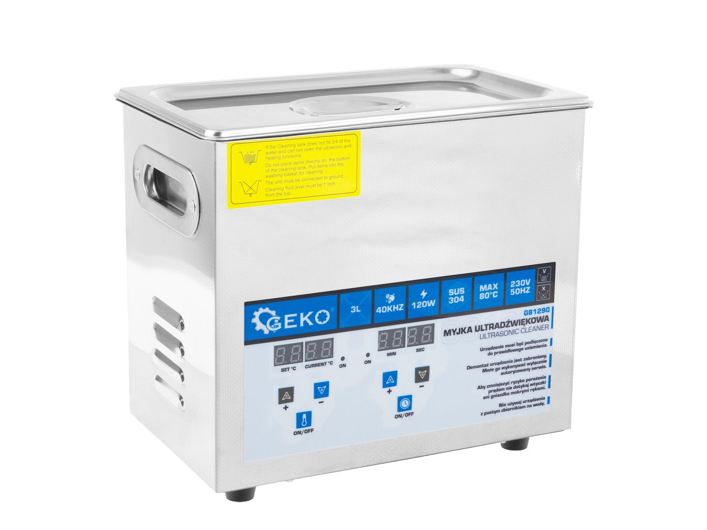 Ultrahangos tisztító berendezés 3 l 120 w GEKO