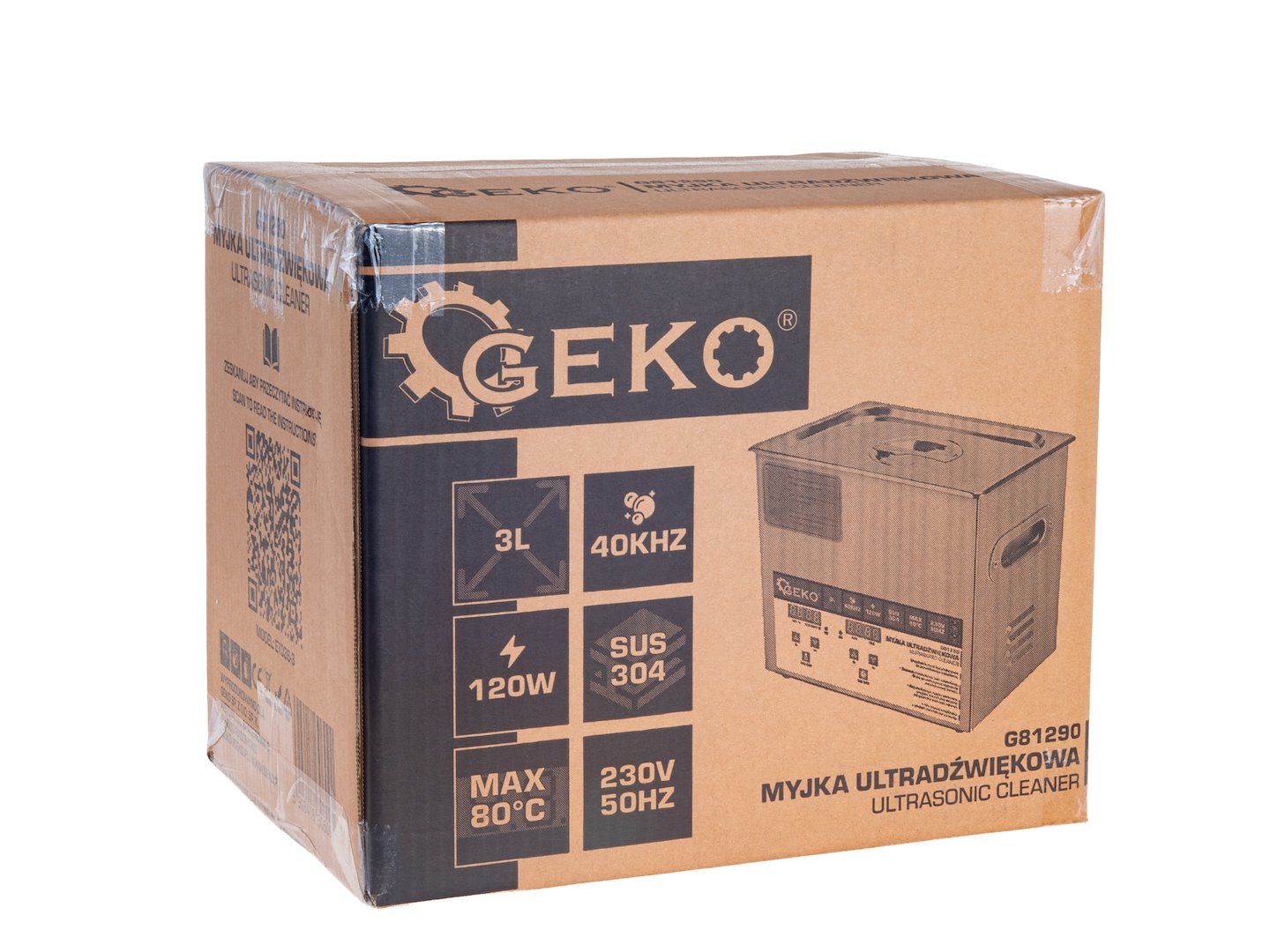 Ultrahangos tisztító berendezés 3 l 120 w GEKO