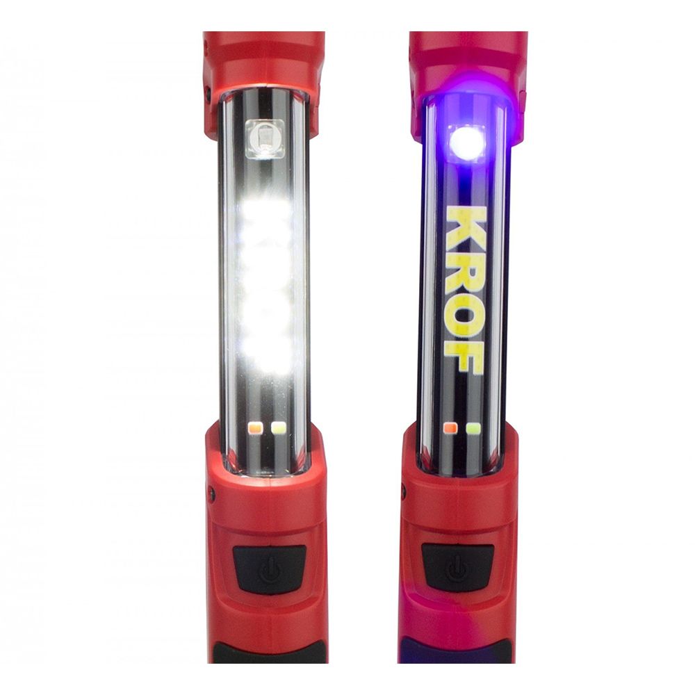 Uv és LED munkalámpa tölthető 4w cob + 1W uv LED KROFTOOLS