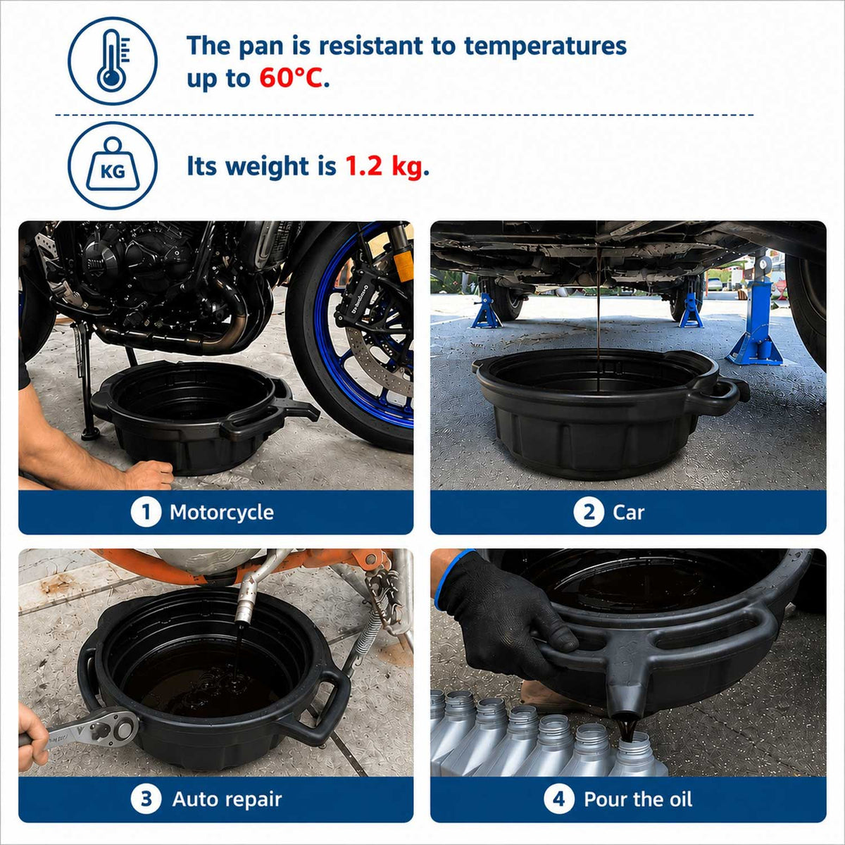 Fáradtolaj gyűjtő tálca 15l-es GEBO TOOLS