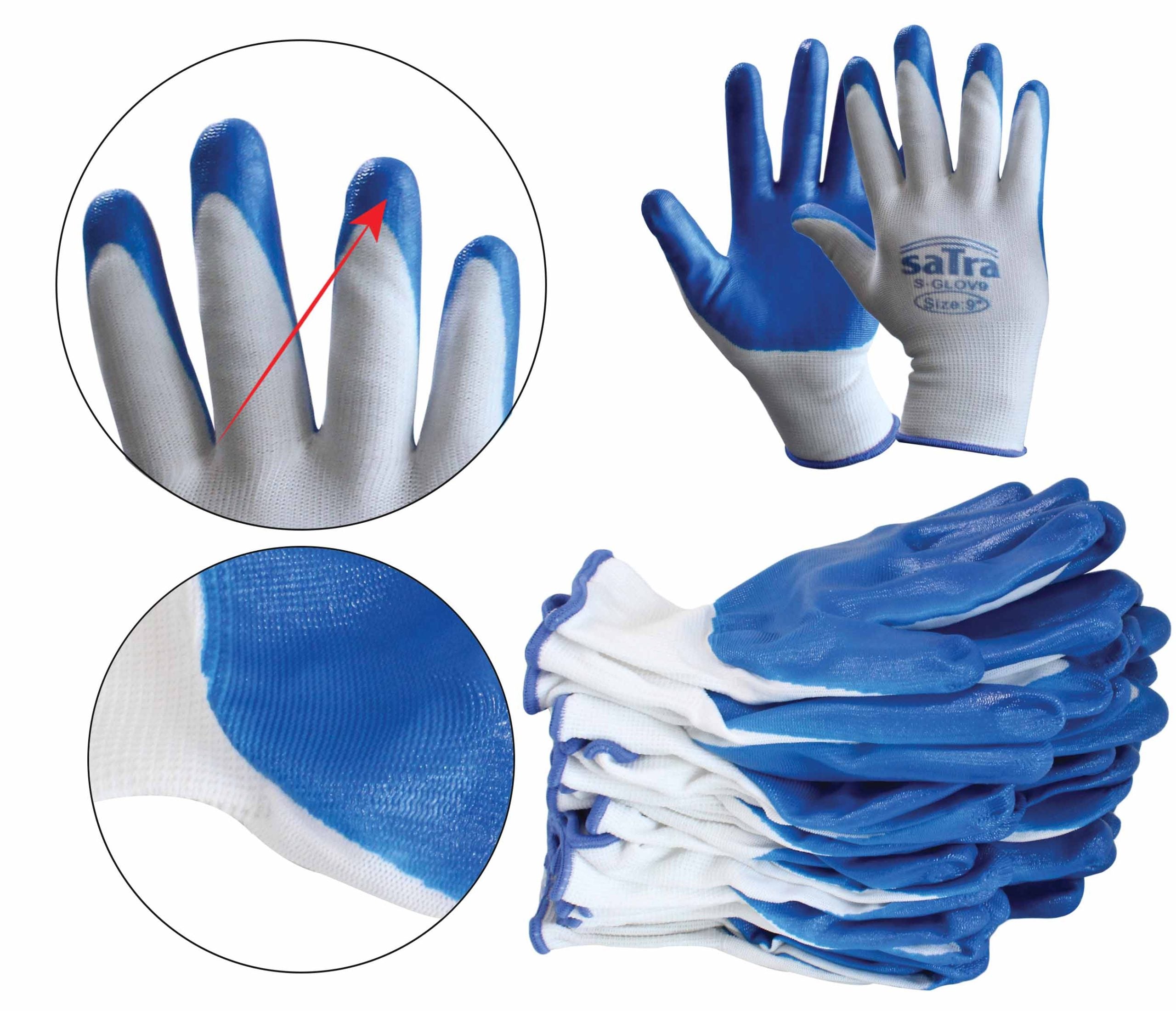 Védőkesztyű készlet 9-es mérete (l) 12 db