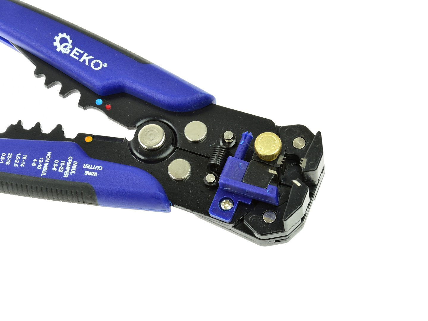 Vezeték csupaszító, krimpelő fogó elektromos kábelekhez 0.2-6 mm² 200 db GEKO