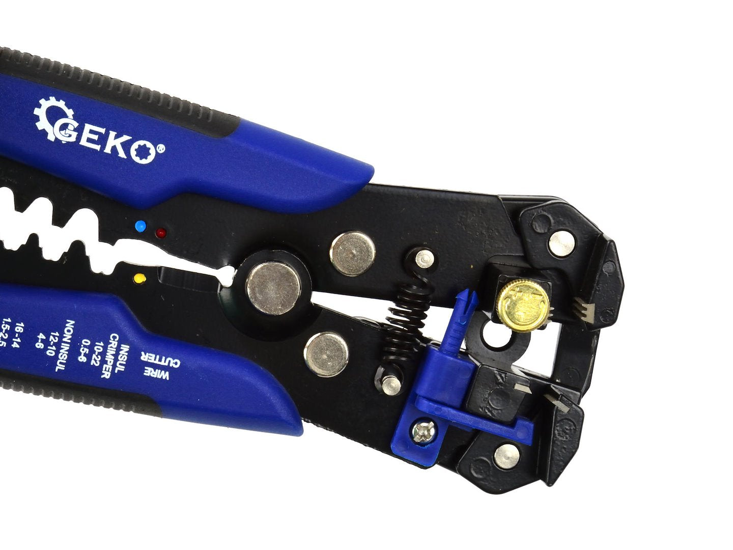 Vezeték csupaszító, krimpelő fogó elektromos kábelekhez 0.2-6 mm² GEKO