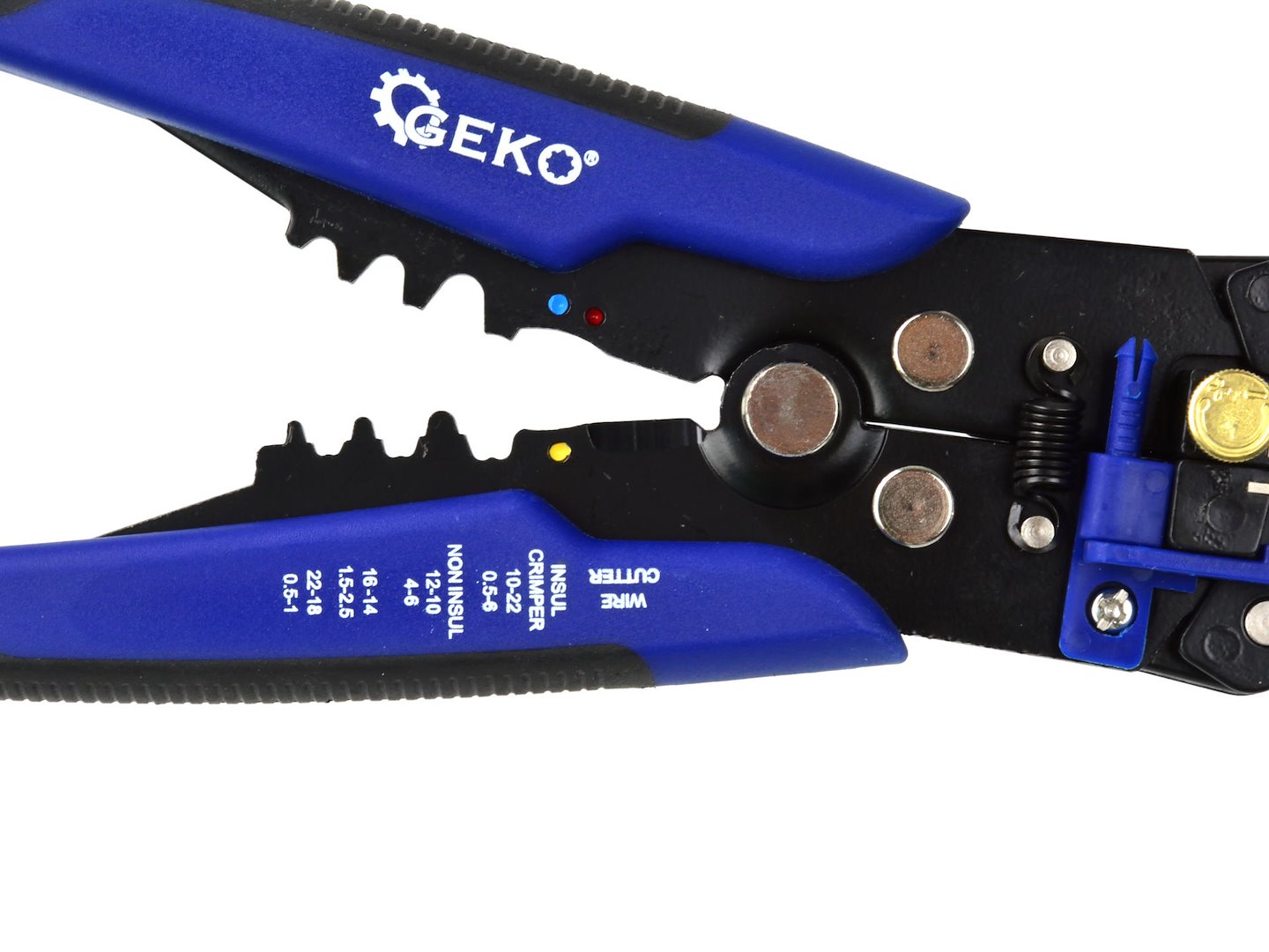 Vezeték csupaszító, krimpelő fogó elektromos kábelekhez 0.2-6 mm² GEKO