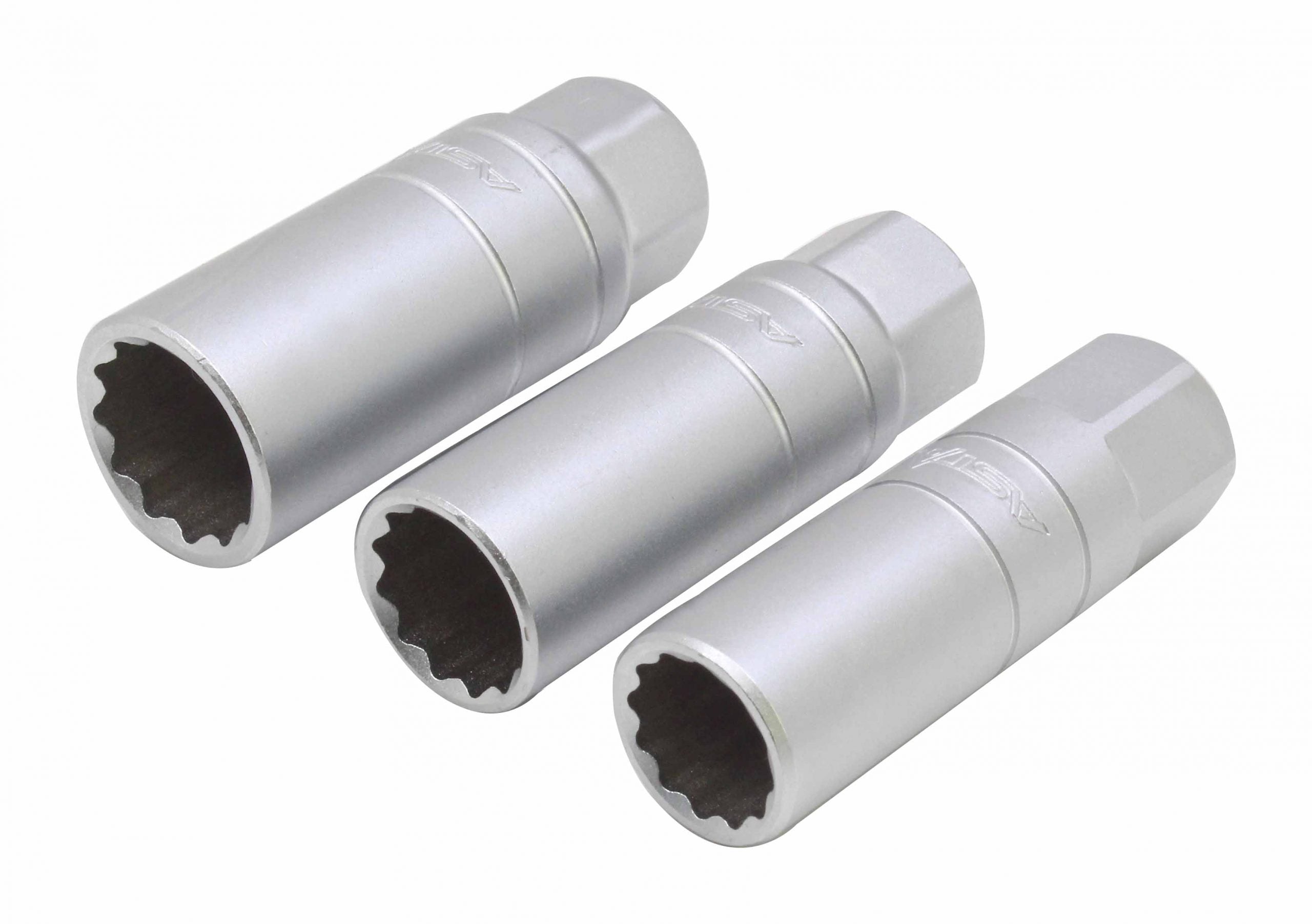 Vékonyfalu dugókulcs készlet gyújtógyertyákhoz 12 fogas 3 db 14 - 16 - 18 mm 3/8"