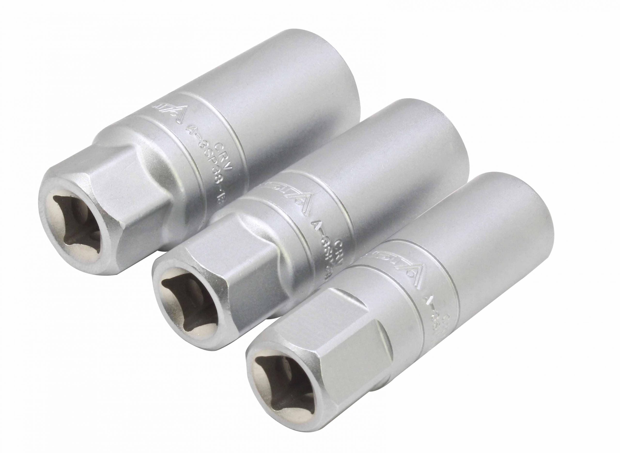 Vékonyfalu dugókulcs készlet gyújtógyertyákhoz 12 fogas 3 db 14 - 16 - 18 mm 3/8"