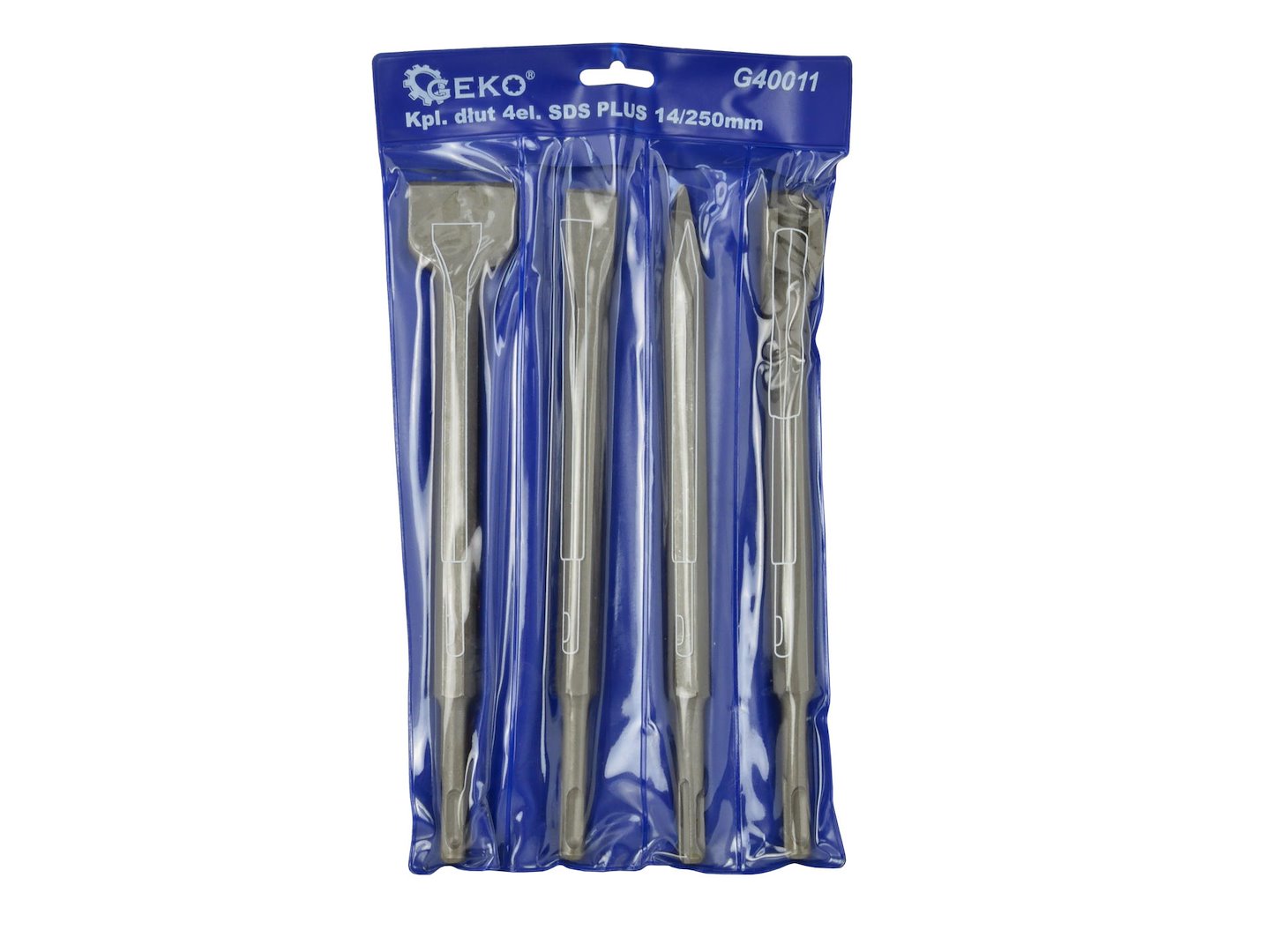 Véső készlet SDS PLUS betonhoz, falazathoz, kőhöz és vakolathoz 250 mm 4 db GEKO