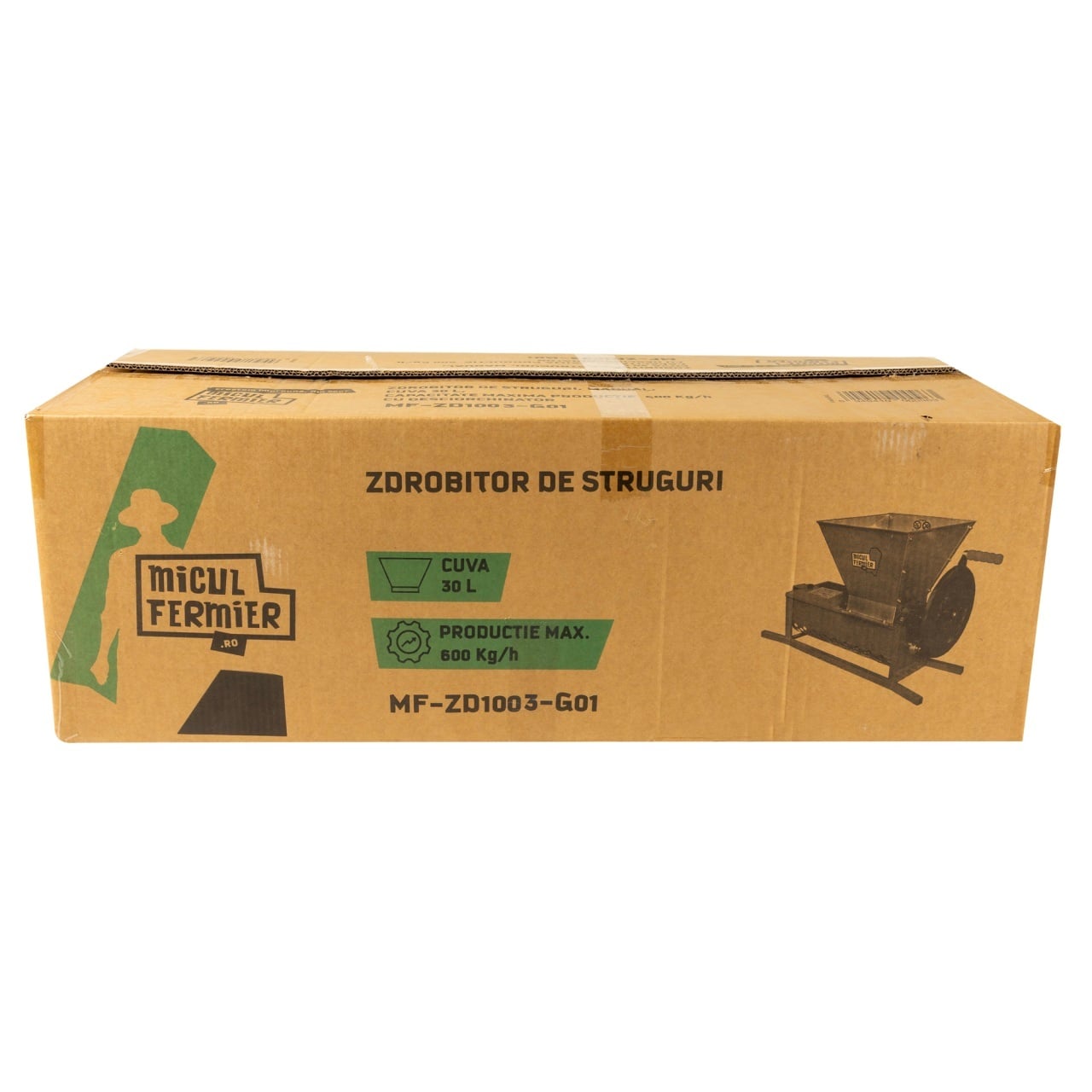 Kézi szőlődaráló bogyózóval, 30 l-es tartállyal, 600 kg/h