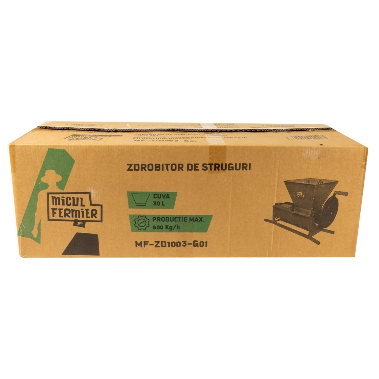 Kézi szőlődaráló bogyózóval, 30 l-es tartállyal, 600 kg/h