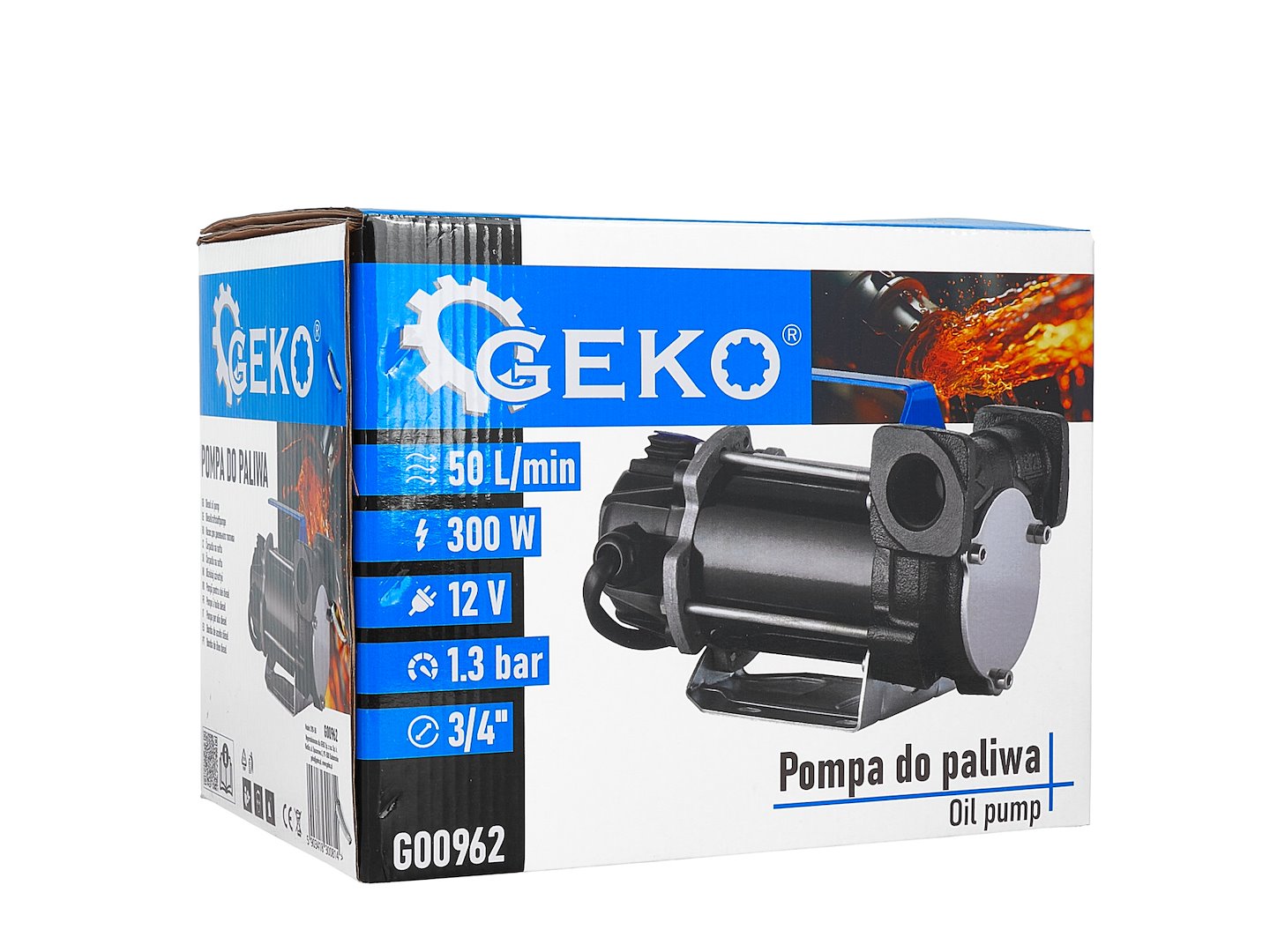 Üzemanyag szivattyú mérőórával dízel 12V 300 w GEKO