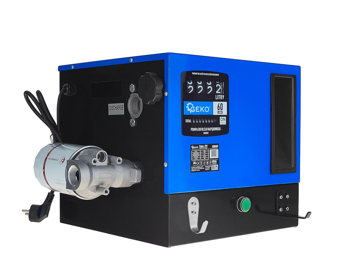Üzemanyag szivattyú mérőórával és szűrővel 60 l/perc 550 w GEKO